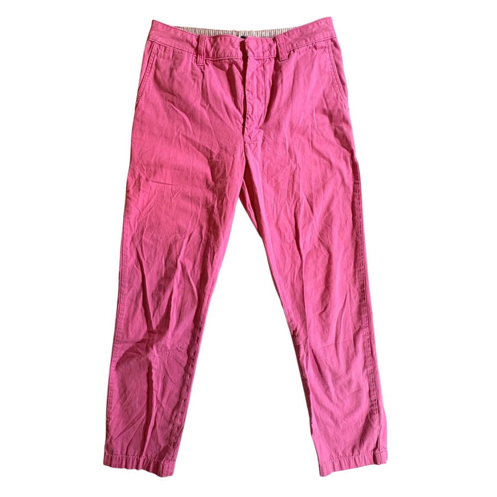 Ralph Lauren Sport Chino Pants Womens 8 Pink Slim Straight Cotton Twill Chinos